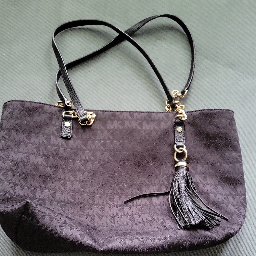Michael Kors Dark Gray Shoulder Bag with Tassel